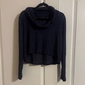 White House Black Market Navy Cowl Neck Sweater